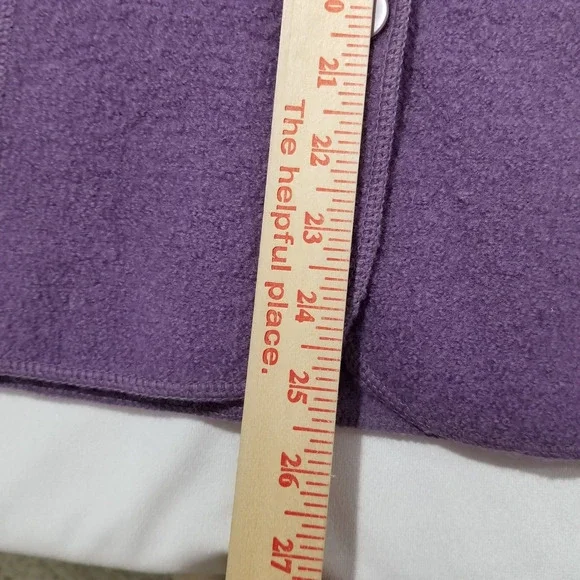 Lisa International Jacket Womens Medium Purple Boiled 100% Wool Button Collared - Picture 5 of 6